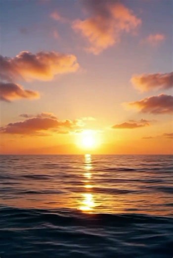 4K Cinematic Sunset over the Ocean - Relaxing Waves Sound - Golden Hour Seascape