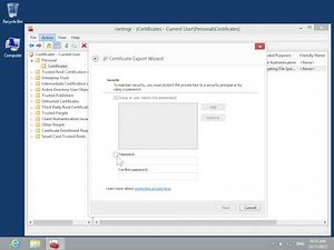 Windows 8.0 Professional - Back Up the Encrypting File System Certificate