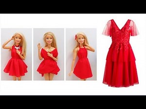👗 DIY 4 in 1 Barbie Dress Making Easy No Sew Clothes for Barbies Creative for Kids