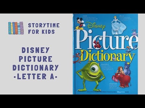 Letter A 📘 Disney Picture Dictionary 🐘🦍 Alphabet • Vocabulary @storytimeforkids123