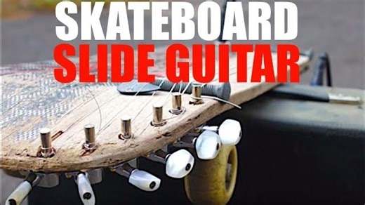 How to turn a skateboard into a slide guitar at home