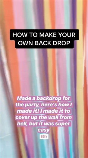 DIY Party Backdrop Tutorial with Plastic Tablecloths