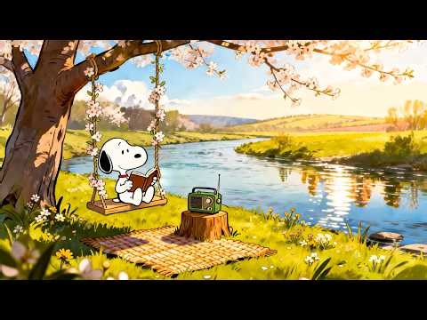 Snoopy’s Sunny Spring Swing 🌷🌿 Cozy Lofi Beats for Study, Relax & Happy Days