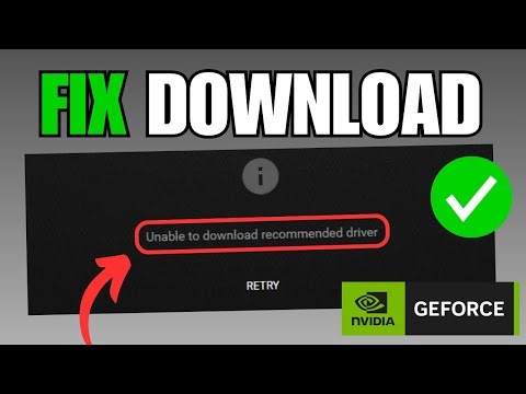 GeForce Unable to Download Recommended Driver (FIX)