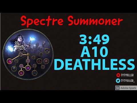 3:49 Spectre Summoner Run A10 Kitava, Merc Lab, All skill points done