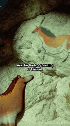 He’s only 3 apples tall | “That’s Me” (2024) by Louie Zong #art #painting #archaeology