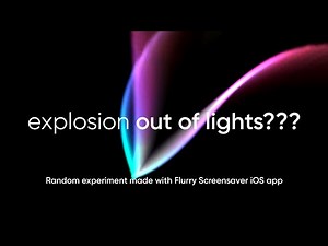 Flurry screensaver explosion??? (Random experiment)