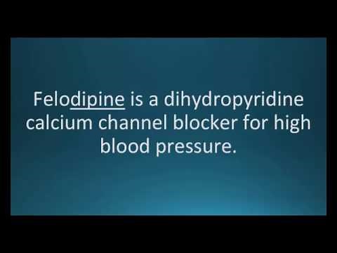 How to pronounce felodipine (Plendil) (Memorizing Pharmacology Flashcard)