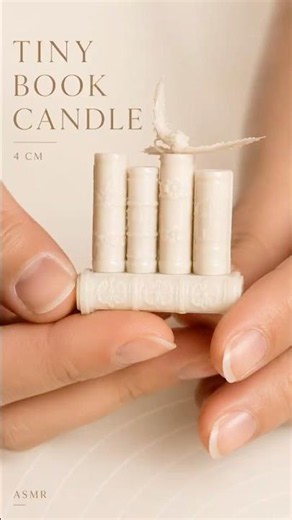 Tiny Book Candle 📚🕯️ | Satisfying Candle ASMR #asmr #satisfying #candlemaking