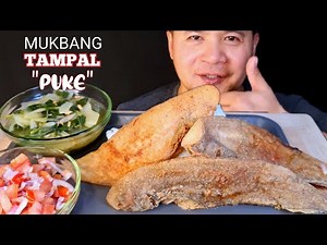 TAMPAL PUKE EATING||FRIED DOVER SOLE FISH || MUKBANG PHILIPPINES