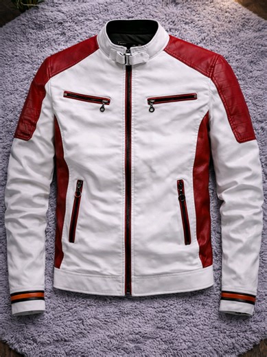 Stylish Men's Leather Jacket Street Style