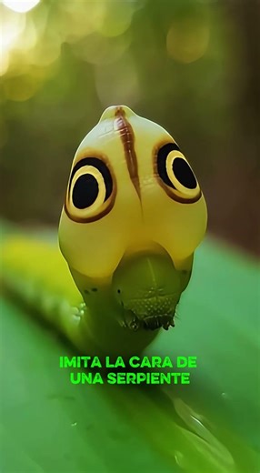 ¿Sabías que existe una oruga que parece una serpiente? #ciencia #motivacion #datoscurisos #oruga