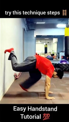Trending Handstand Tutorial ✅💯 #fitness #shorts