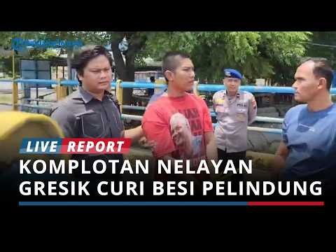 A gang of fishermen from Gresik stole iron pillars protecting the Suramadu Bridge, committing the...