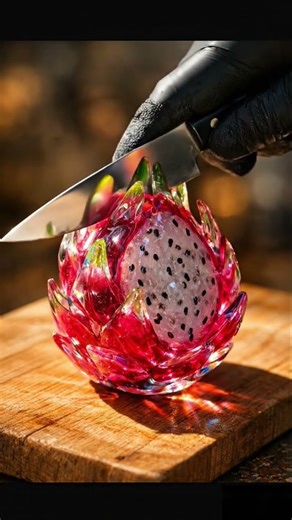 Glass Dragon fruit cutting with ASMR#asmr#ai #trending #viral #viralshorts#ytshorts #trendingshorts