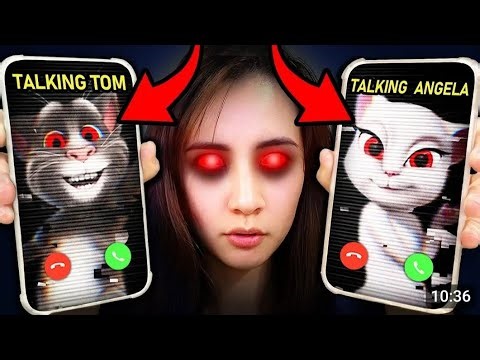 TALKING ANGELA HAUNTED | 3AM SCARY | TALKING ANGELA 3AM | Credits= @ruthbell