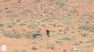 26K views · 68 reactions | UP AND AWAY: Daredevil David Blaine rose into Arizona's morning sky on Sept. 2, clutching 52 helium-filled weather balloons. The illusionist's latest stunt, called "Ascension," lasted about 30 minutes. He reached almost 25,000 feet before parachuting back to earth. | 9&10 News | Facebook