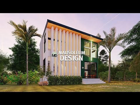 Mausoleum Design - Modern Elevated Mausoleum Design EP4
