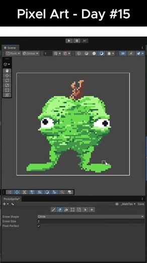Pixel Art - Day 15 - Unity - ProtoSprite #pixelart #gamedev #unity #protosprite