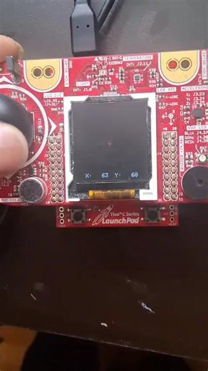 Real-Time Embedded Mini Project 3 - Task 1, 3: Using joystick to move the crosshair on the LCD