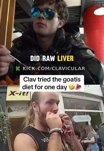 Clavicular tells story of the only time he tried raw meat 🥩😂 #clavicular #clav #goatis