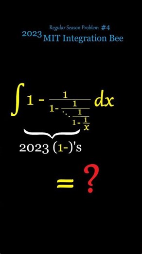 Solve the integral of the 2023-layer fraction with a hidden cycle