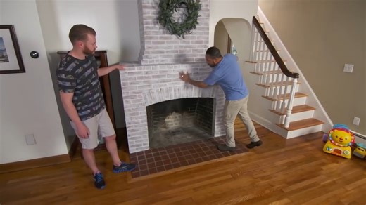 🧱 Whitewashing brick is an easy way to brighten up a space while keeping that rustic charm. Mauro's Painting shows you how to do it right. | This Old House
