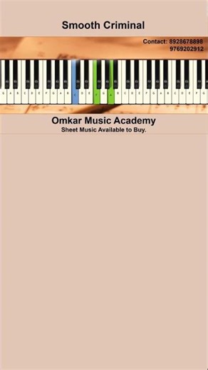Smooth Criminal (Michael Jackson) Piano Tutorial #shorts #bollywoodclassicsongs #pianotutorial
