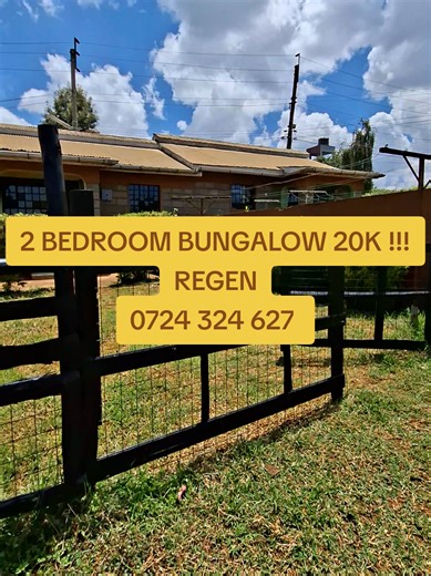 2 Bedroom Bungalow for Rent in Regen at KSh 20,000