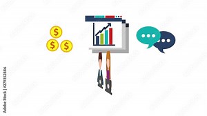 young couple using laptop computer Stock Video