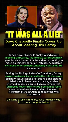 Dave Chappelle Finally Speaks About Meeting Jim Carrey