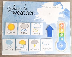 Weather Chart Custom Listing | Circle Time | What's the Weather | Weather Chart | Interactive Weather Chart | Preschool Materials - Etsy