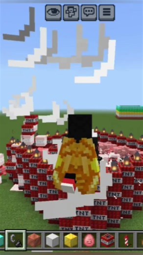 TNT Explosion with pig #minecraft #gamerofbihar #games