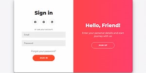 Design a Responsive Silding Sign in & Up Form using JavaScript