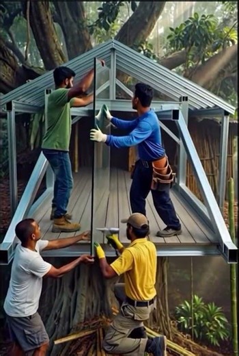 One Tree, One Amazing Home!#HomeInspiration#LuxuryTreeHouse#ViralReels