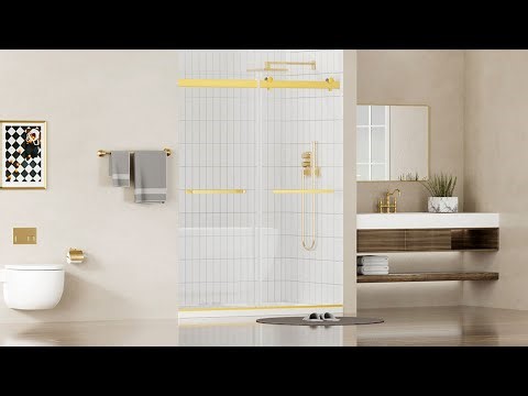 How to Install a Frameless Double Sliding Shower Door (56"–60" W x 75" H)
