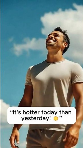 “Stop Saying ‘More Hot’! 🔥 Learn Hot vs Hotter in 30 Seconds | Quick English Fix” #english
