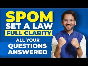SPOM | All your questions (related to my lectures) answered clearly ICAI | CA Final Set A Law