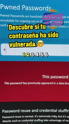 Por si tienen la duda de si su #contraseña ha sido vulnerada, aquí un tutorial muy fácil y sencillo que les ayudará #geekzillos.🤓👌 #Geekzillatech #pwnedpasswords #contraseñas #gadgetgeek #tecnologia #innovacion #tiktech #techtok #tutorial #longervideos