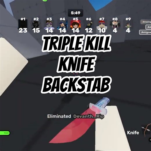 Roblox Rivals FFA Arcade Server - Triple Kill Knife Backstab! #roblox #robloxrivals #robloxshorts