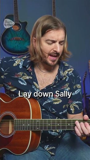 Play Lay Down Sally by Eric Clapton with 3 EASY chords - E, A and D!