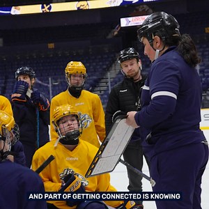 Grit and tenacity 💪 Celebrating Women's History Night with our coaches and girls teams who are continuing to pave the way to grow the game we all love! | Nashville Predators