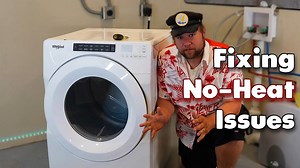 Whirlpool stackable dryer won't heat - how to fix