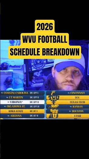 2026 #wvufootball schedule is here! #wvu #wvumountaineers #westvirginiafootball #westvirginia