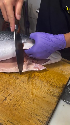 Amazing salmon cutting skills_0202 #fish #cutting #reels #viral #cut | Obsidian Frame Dark