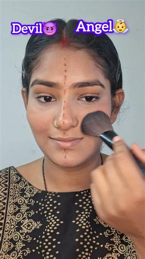 Devil 😈 Vs Angel 👼 Makeup Tutorial🔥!! #shorts #ytshorts #shortsfeed #viral #makeup