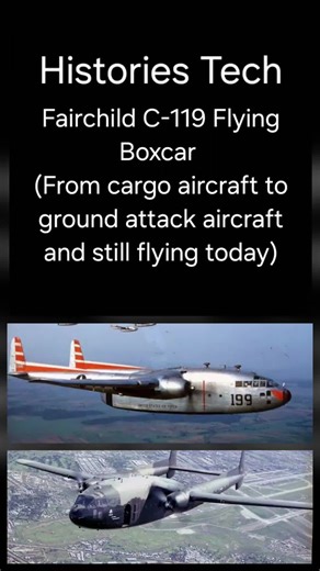 A look at the upgrade to the C-82 Packet that would havr a much longer career the C-119 Flying Boxcar. This cargo aircraft was built as a variant of the C-82 that took on a life all its own. While initially plaged with the same issues at the C-82 the C-119 finally proved its worth during the Korean War. The aircraft would the serve with the US military another 20 years even being converted in to ground attack aircraft the AC-119 Shadow & Stinger. #CapCut #c119 #warbird #history #gunship