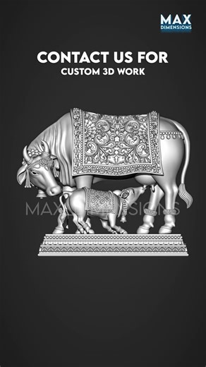 Max Dimensions on Instagram: "📩 DM or Contact: +91 70343 52421 Custom 3D Models | Premium STL Files | Production-Ready Designs Looking for high-quality 3D models or ready-to-use STL files? We create professional, detailed, and print-ready models for every industry. ✨ What We Offer 🔹 Ready STL files in multiple formats 🔹 Custom 3D modeling based on your exact requirements 🔹 Production optimised designs for Gold, Silver, other metal castings, resin printing, FDM/PLA, CNC, wood & stone. From je