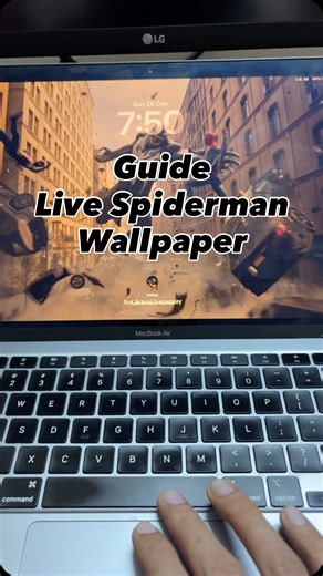 Tech x Knowledge on Instagram: "Spider Man : Live Wallpaper Guide #mac #livewallpaper #apple #spiderman"