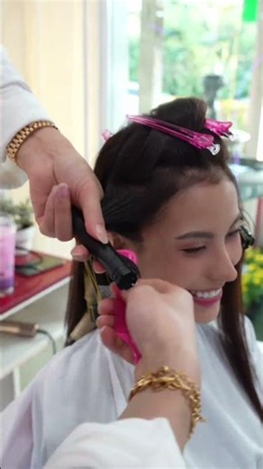 Chinese-style perm, Chinese-style haircut, advanced perm with loose curls, atmospheric